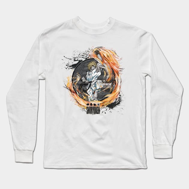 KEN: SHORYUKEN - WHITE Long Sleeve T-Shirt by JF Penworks